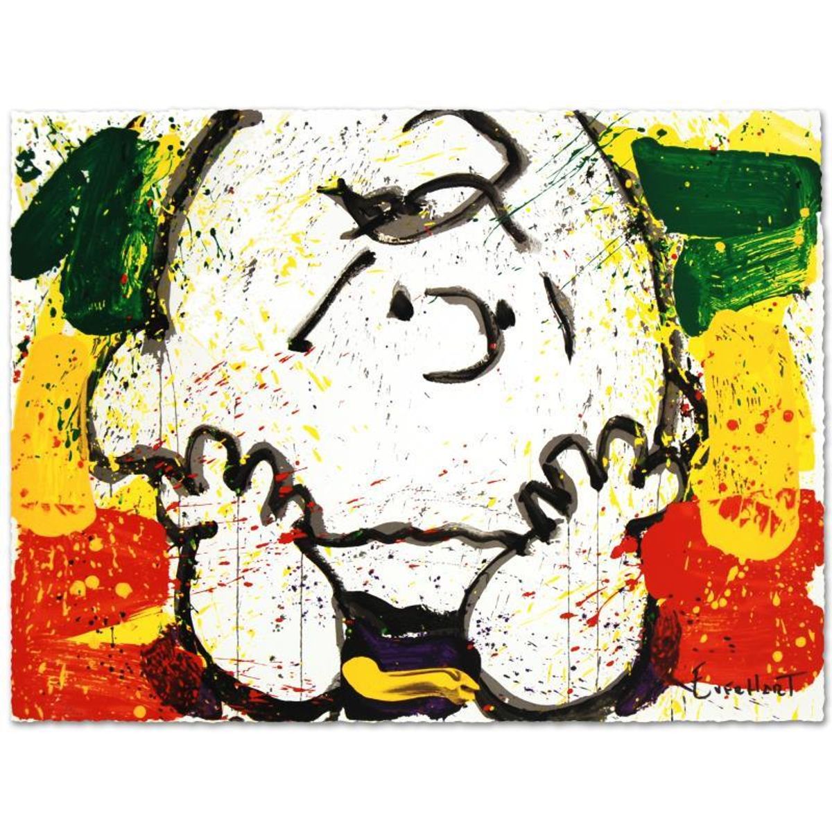 Call Waiting Limited Edition Hand Pulled Original Lithograph by Renowned Charles Schulz Protege, Tom Everhart. Numbered and Hand Signed by the Artist, with Certificate of Authenticity.