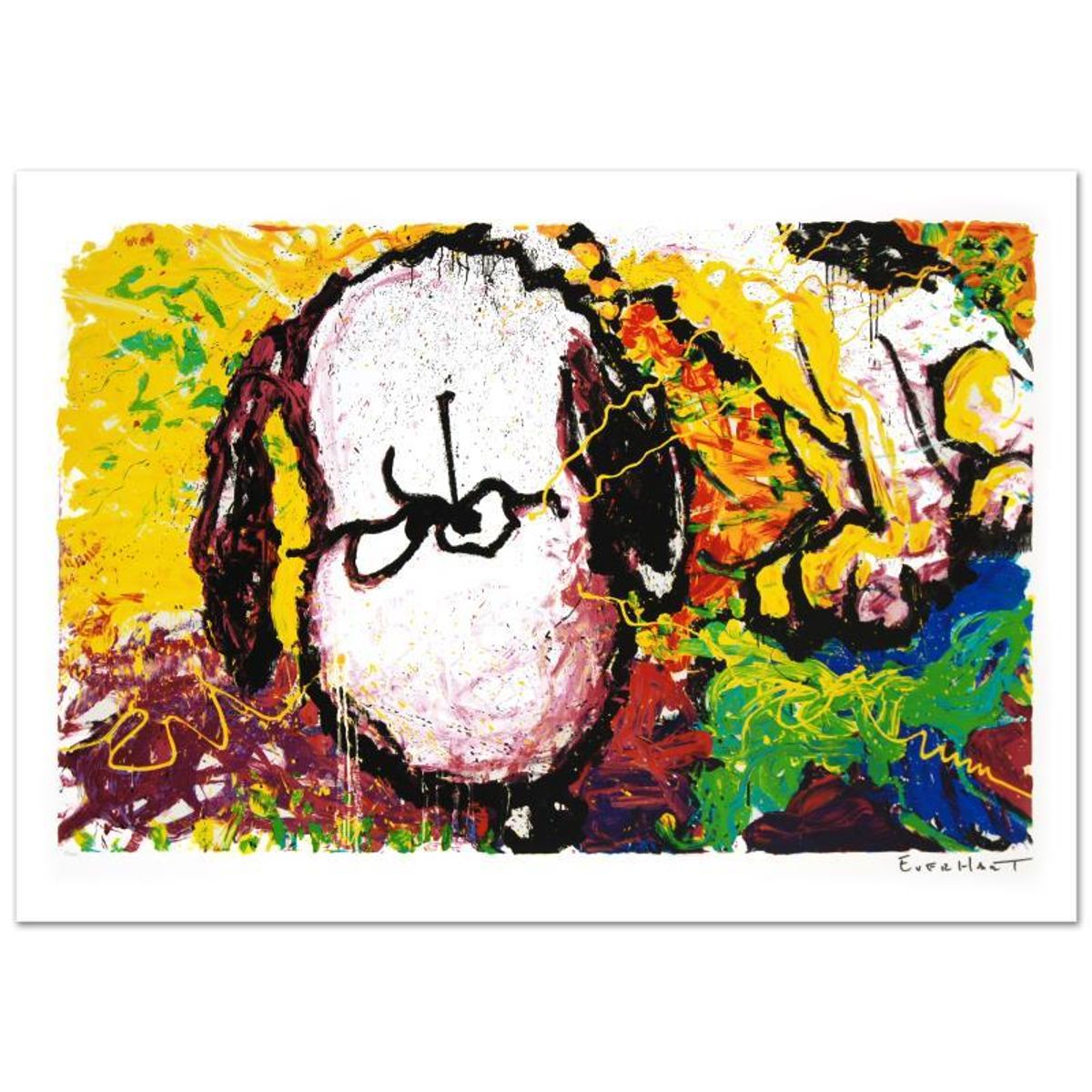 Are You Talking to Me? Limited Edition Hand Pulled Original Lithograph (36" x 22.5") by Renowned Charles Schulz Protege, Tom Everhart. Numbered and Hand Signed by the Artist, with Certificate