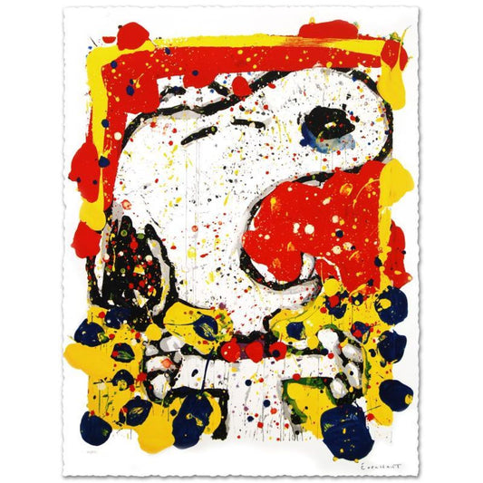 Squeeze the Day-Friday Limited Edition Hand Pulled Original Lithograph (28" x 35") by Renowned Charles Schulz Protege, Tom Everhart. Numbered and Hand Signed by the Artist, with Certificate o