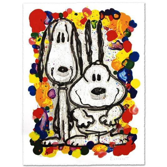 Wait Watchers Limited Edition Hand Pulled Original Lithograph (27" x 35.5") by Renowned Charles Schulz Protege, Tom Everhart. Numbered and Hand Signed by the Artist, with Certificate of Authe