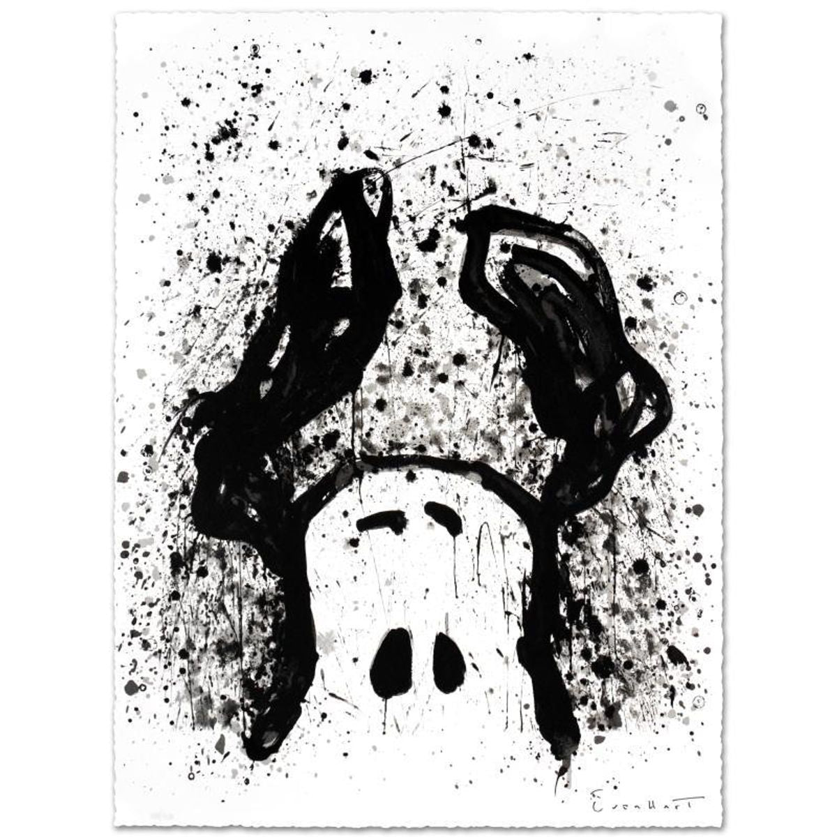 Watchdogs 3-6-9-12 O'Clock Suite of Four Limited Edition Hand Pulled Original Lithographs by Tom Everhart. Numbered and Hand Signed by the Artist, with Certificate of Authenticity.