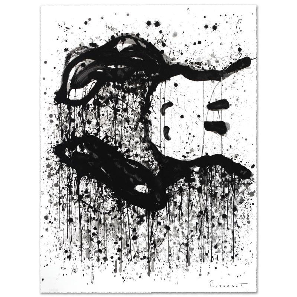 Watchdogs 3-6-9-12 O'Clock Suite of Four Limited Edition Hand Pulled Original Lithographs by Tom Everhart. Numbered and Hand Signed by the Artist, with Certificate of Authenticity.
