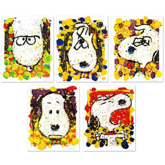 Squeeze The Days (Monday Through Friday) Suite of Five Limited Edition Hand Pulled Original Lithographs (29" x 38.5" Each) by Renowned Charles Schulz Protege, Tom Everhart. Each piece is numb
