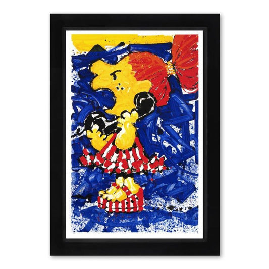 Tom Everhart, "1-800 My Hair Is Pulled Too Tight" Framed Limited Edition Hand Pulled Original Lithograph. Hand Signed, with Letter of Authenticity.