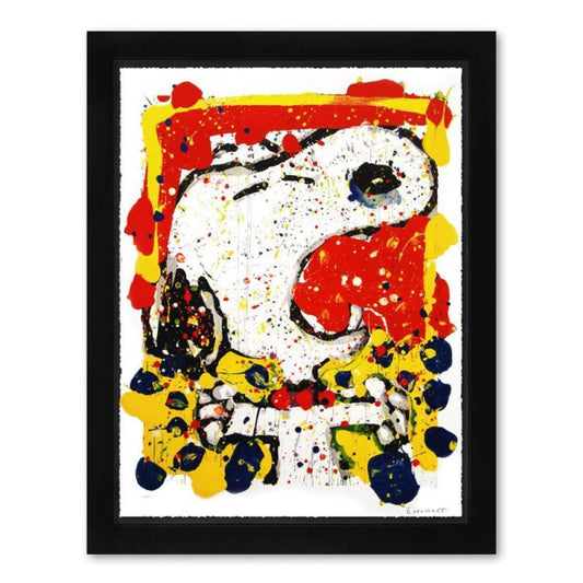 Tom Everhart, "Squeeze The Day-Friday" Framed Limited Edition Hand Pulled Original Lithograph. Hand Signed, with Letter of Authenticity.