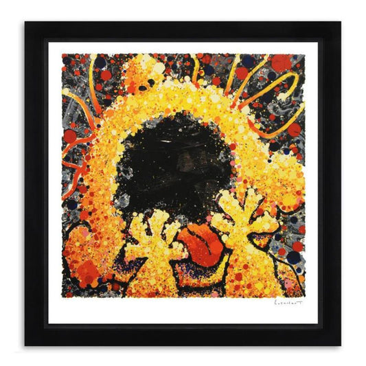 Tom Everhart, "Black Velvet Scream" Framed Limited Edition Hand Pulled Original Lithograph. Hand Signed, with Letter of Authenticity.