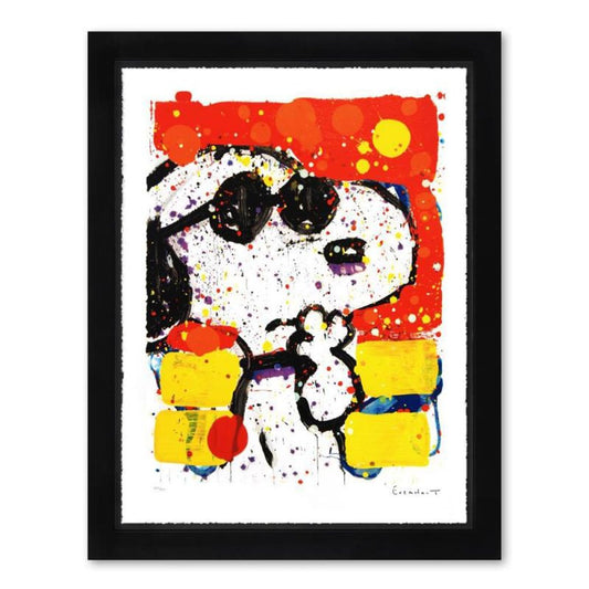 Tom Everhart, "Cool & Intelligent" Framed Limited Edition Hand Pulled Original Lithograph. Hand Signed, with Letter of Authenticity.