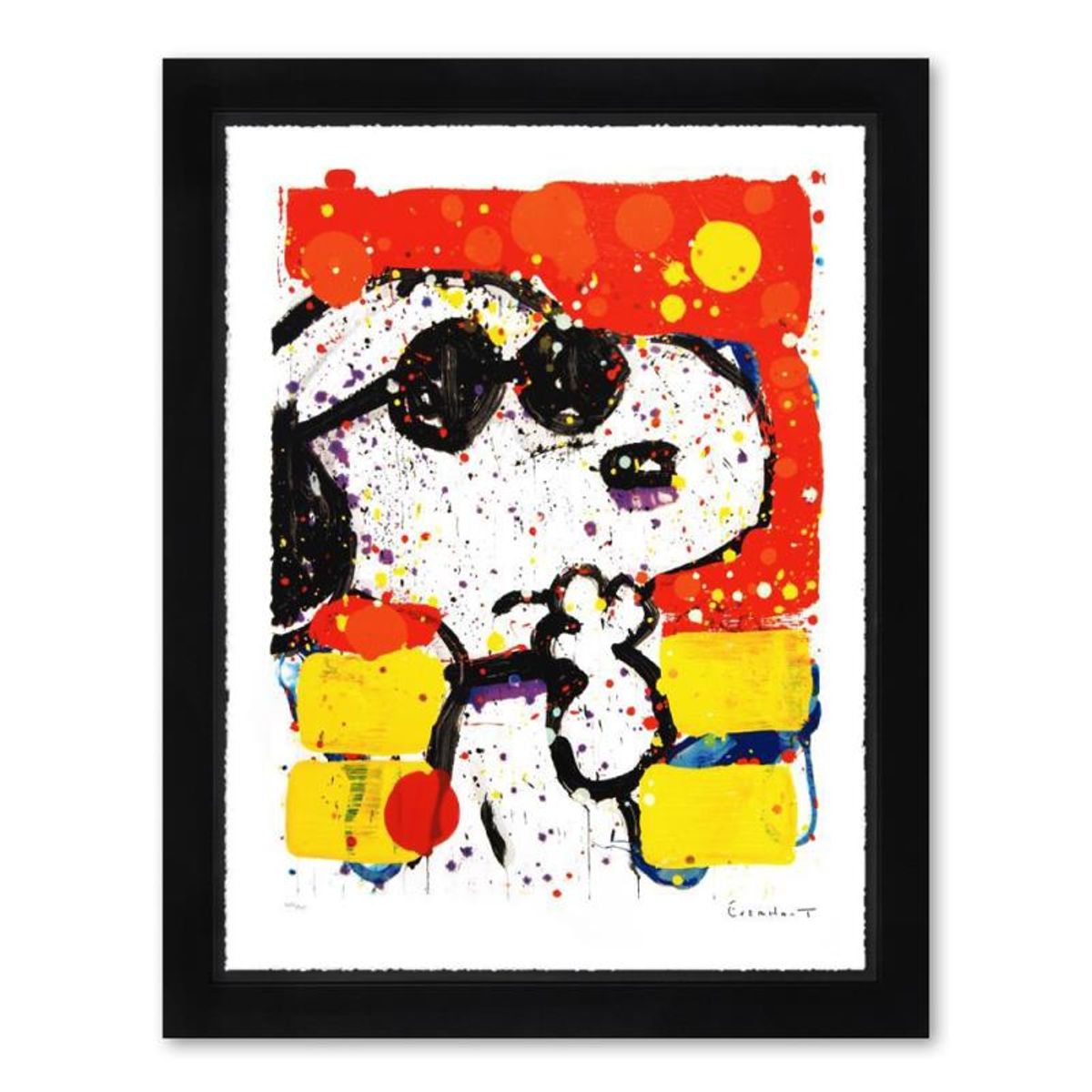 Tom Everhart, "Cool & Intelligent" Framed Limited Edition Hand Pulled Original Lithograph. Hand Signed, with Letter of Authenticity.