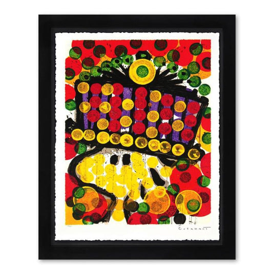 Tom Everhart, "Bird Of Paradise" Framed Limited Edition Hand Pulled Original Lithograph. Hand Signed, with Letter of Authenticity.