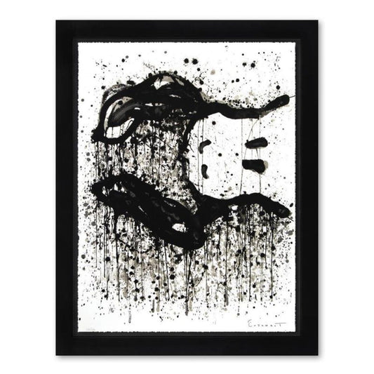 Tom Everhart, "Watchdog 9 O'Clock" Framed Limited Edition Hand Pulled Original Lithograph. Hand Signed, with Letter of Authenticity.
