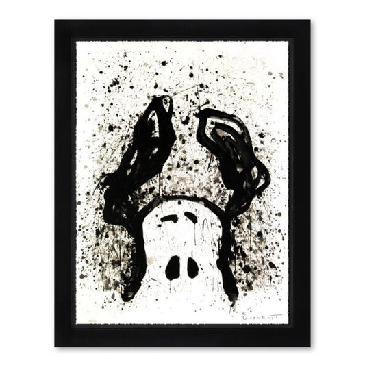 Tom Everhart, "Watchdog 12 O'Clock" Framed Limited Edition Hand Pulled Original Lithograph. Hand Signed, with Letter of Authenticity.