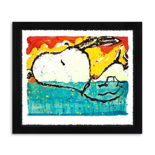 Tom Everhart, "Bora Bora Boogie Oogie" Framed Limited Edition Hand Pulled Original Lithograph. Hand Signed, with Letter of Authenticity.