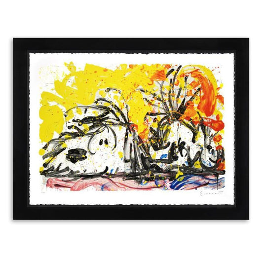 Tom Everhart, "Blow Dry" Framed Limited Edition Hand Pulled Original Lithograph. Hand Signed, with Letter of Authenticity.