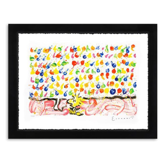 Tom Everhart, "Tweet Tweet" Framed Limited Edition Hand Pulled Original Lithograph. Hand Signed, with Letter of Authenticity.
