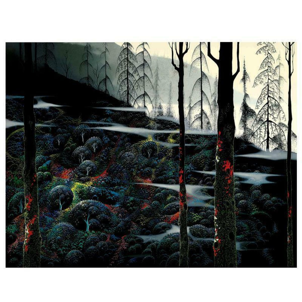 Eyvind Earle (1916-2000), "Dawns First Light" Limited Edition Serigraph on Paper; Numbered & Hand Signed; with Certificate of Authenticity.