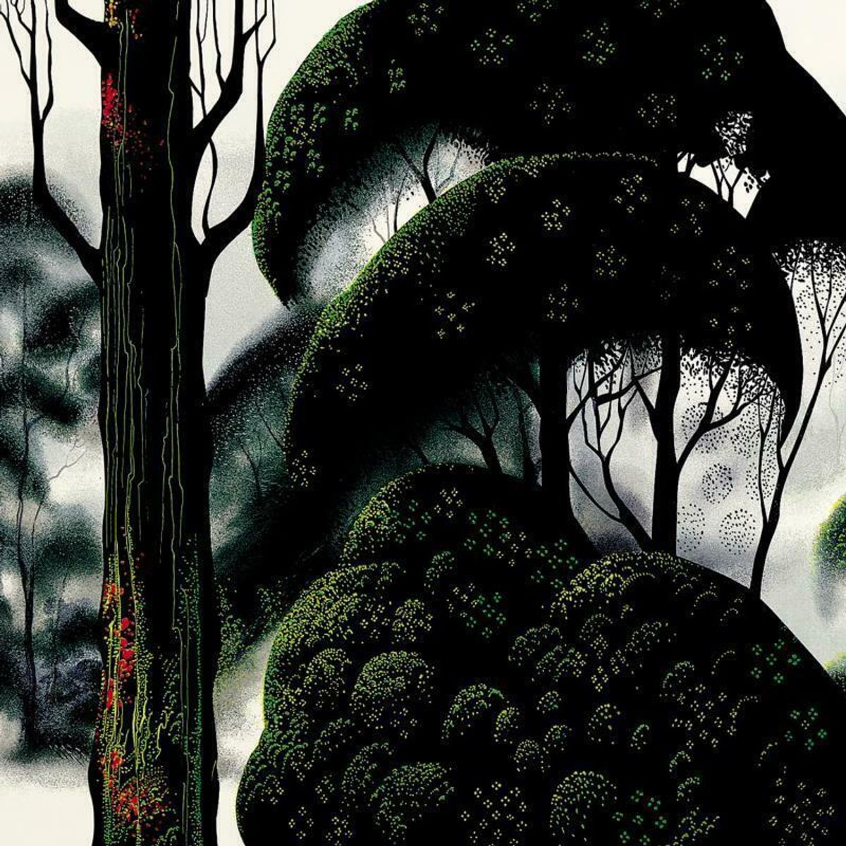 Eyvind Earle (1916-2000), "Forest Magic" Limited Edition Serigraph on Paper; Numbered & Hand Signed; with Certificate of Authenticity.