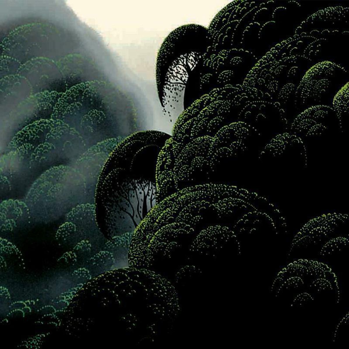 Eyvind Earle (1916-2000), "Spirit Grove" Limited Edition Serigraph on Paper; Numbered & Hand Signed; with Certificate of Authenticity.