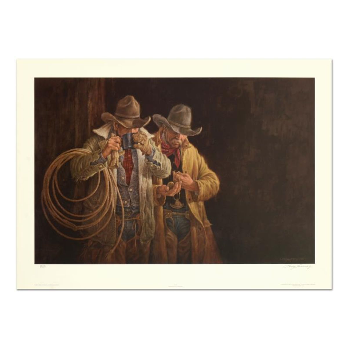 Larry Fanning (1938-2014), "5:00 A.M." Limited Edition Lithograph, Numbered and Hand Signed with Letter of Authenticity.