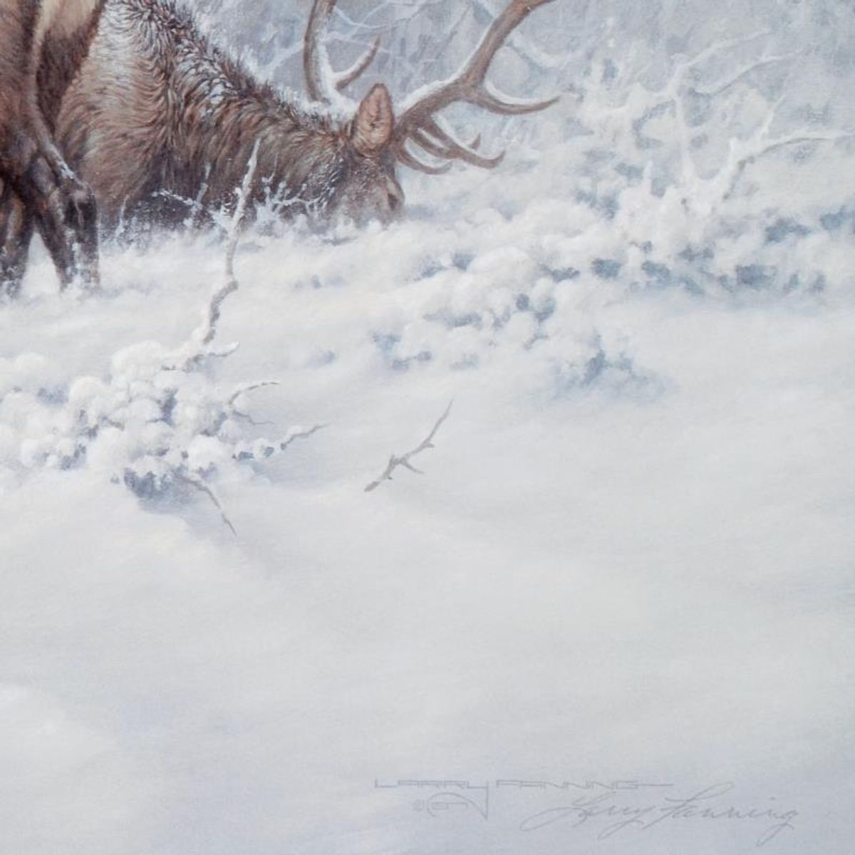 Larry Fanning (1938-2014), "Mountain Majesty - Bull Elk" Limited Edition Lithograph, Numbered and Hand Signed with Letter of Authenticity.