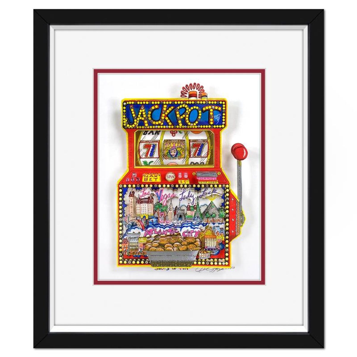 Fazzino, Charles- Serigraph "Slots of Fun"