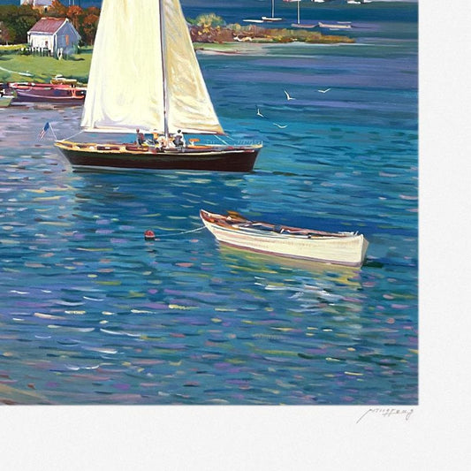 Ming Feng, "Lighthouse Point" Limited Edition Printer's Proof Serigraph, Numbered and Hand Signed with Letter of Authenticity