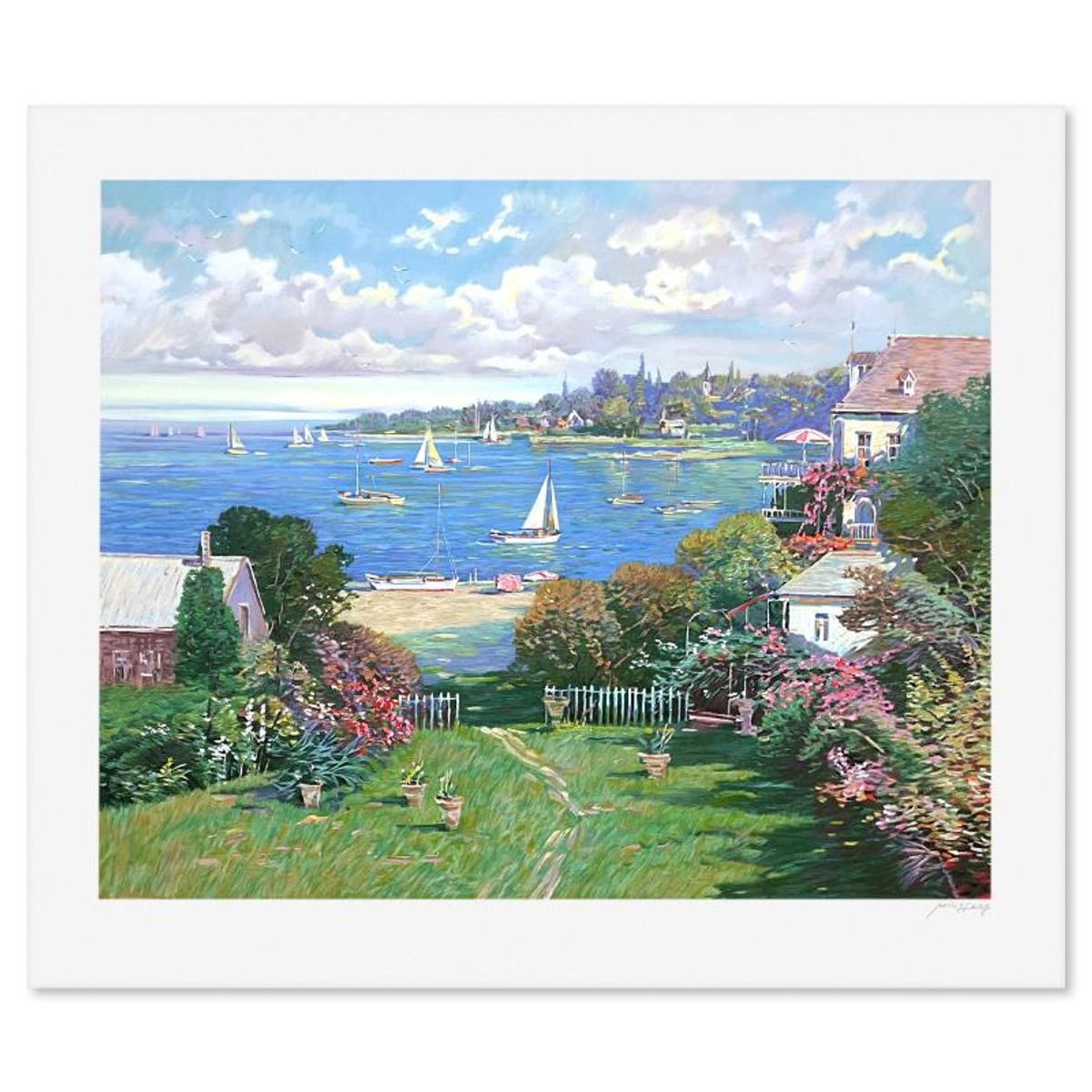 Ming Feng, "Sandy Bay" Limited Edition Printer's Proof Serigraph, Numbered and Hand Signed with Letter of Authenticity