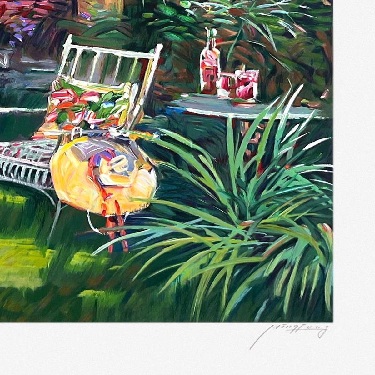 Ming Feng, "Retreat in Bloom" Limited Edition Printer's Proof Serigraph, Numbered and Hand Signed with Letter of Authenticity