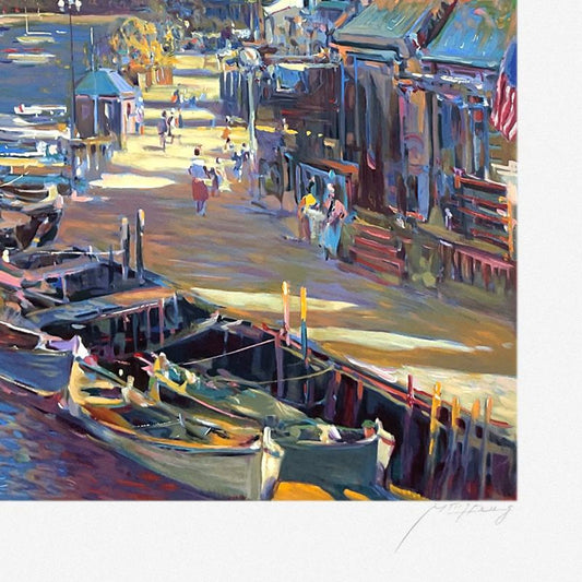 Ming Feng, "Bay Side Village" Limited Edition Printer's Proof Serigraph, Numbered and Hand Signed with Letter of Authenticity