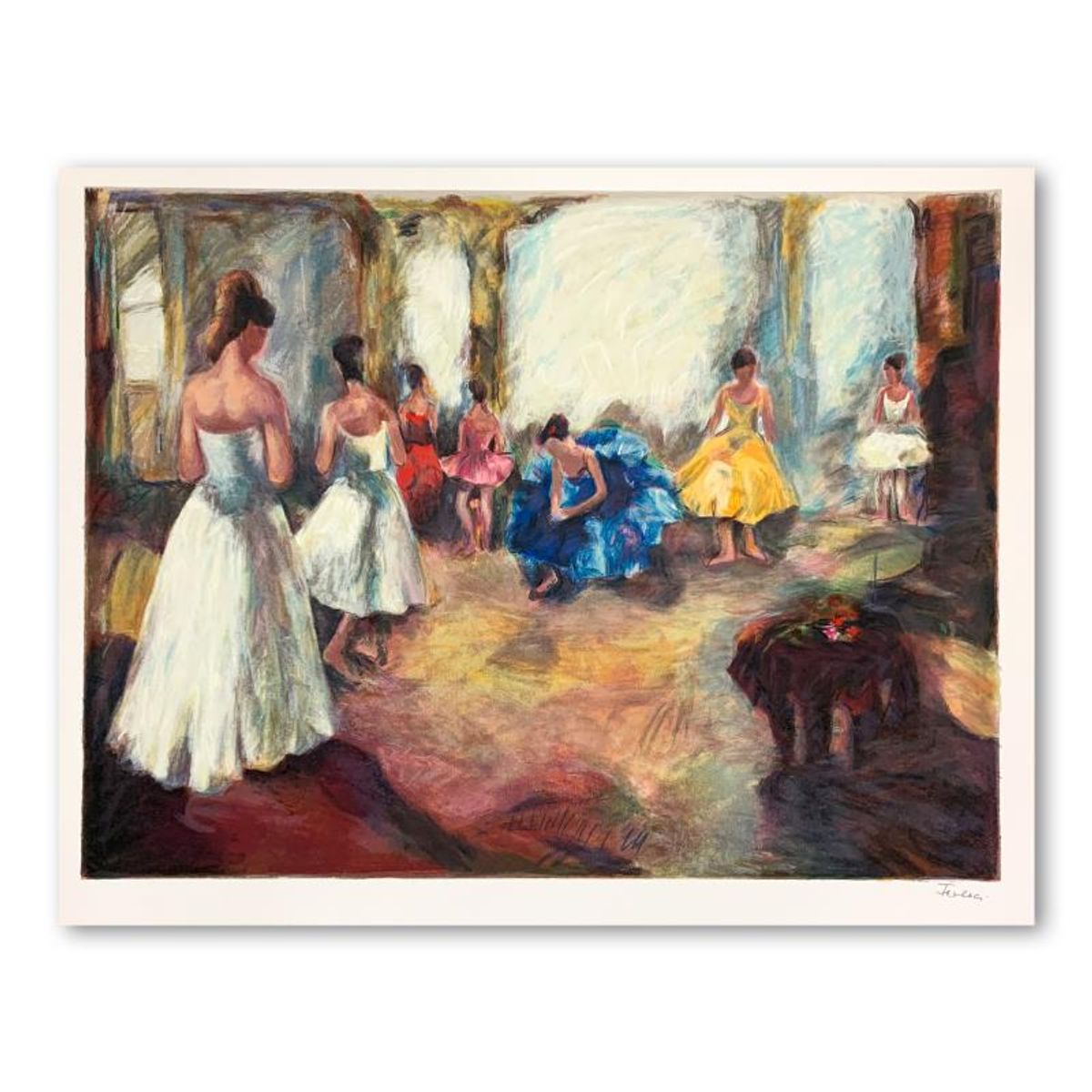 Hedva Ferenci, "Audition" Hand Signed Limited Edition Serigraph on Paper with Letter of Authenticity.