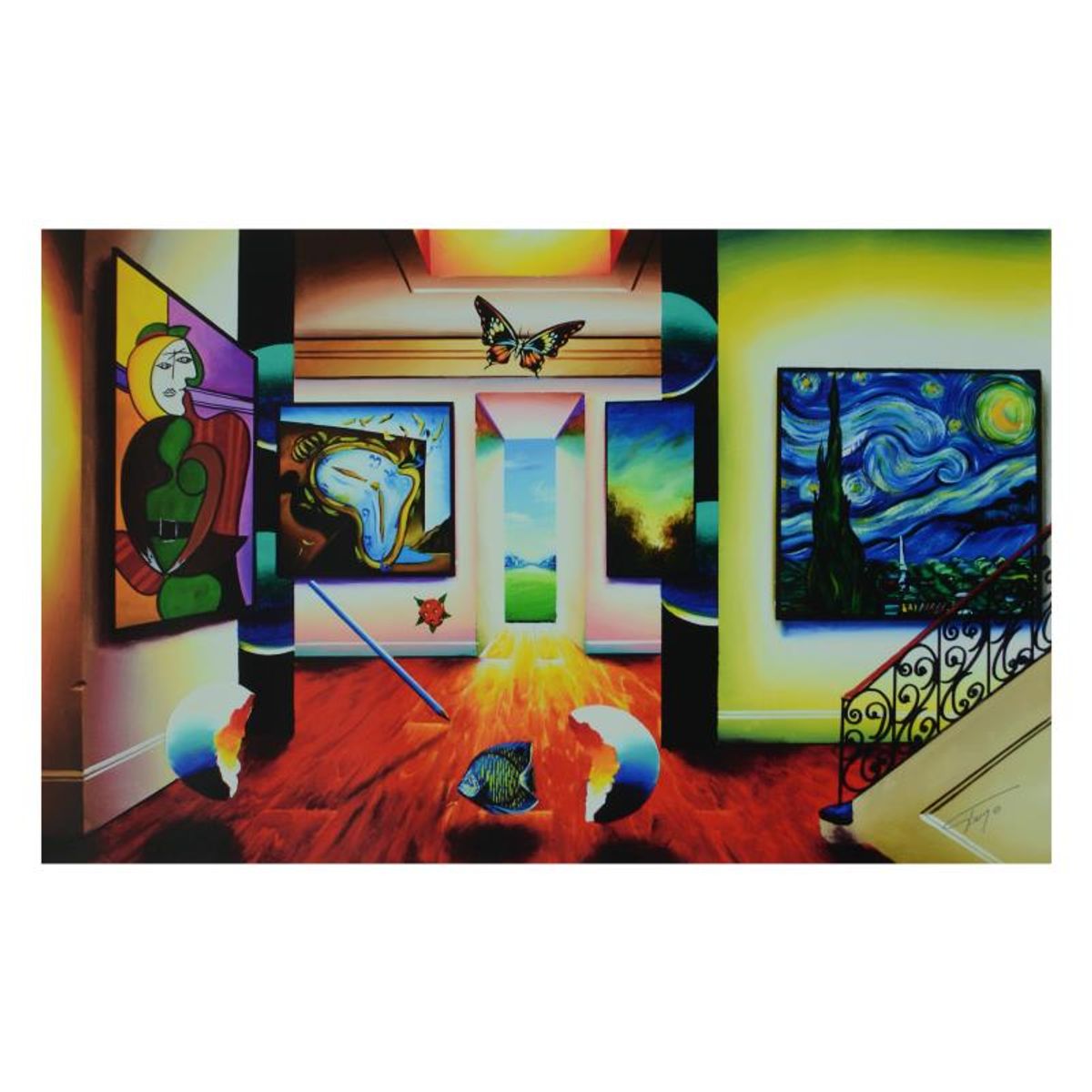 Ferjo, "Day Time Beauty" Limited Edition on Canvas, Numbered and Signed with Letter of Authenticity.