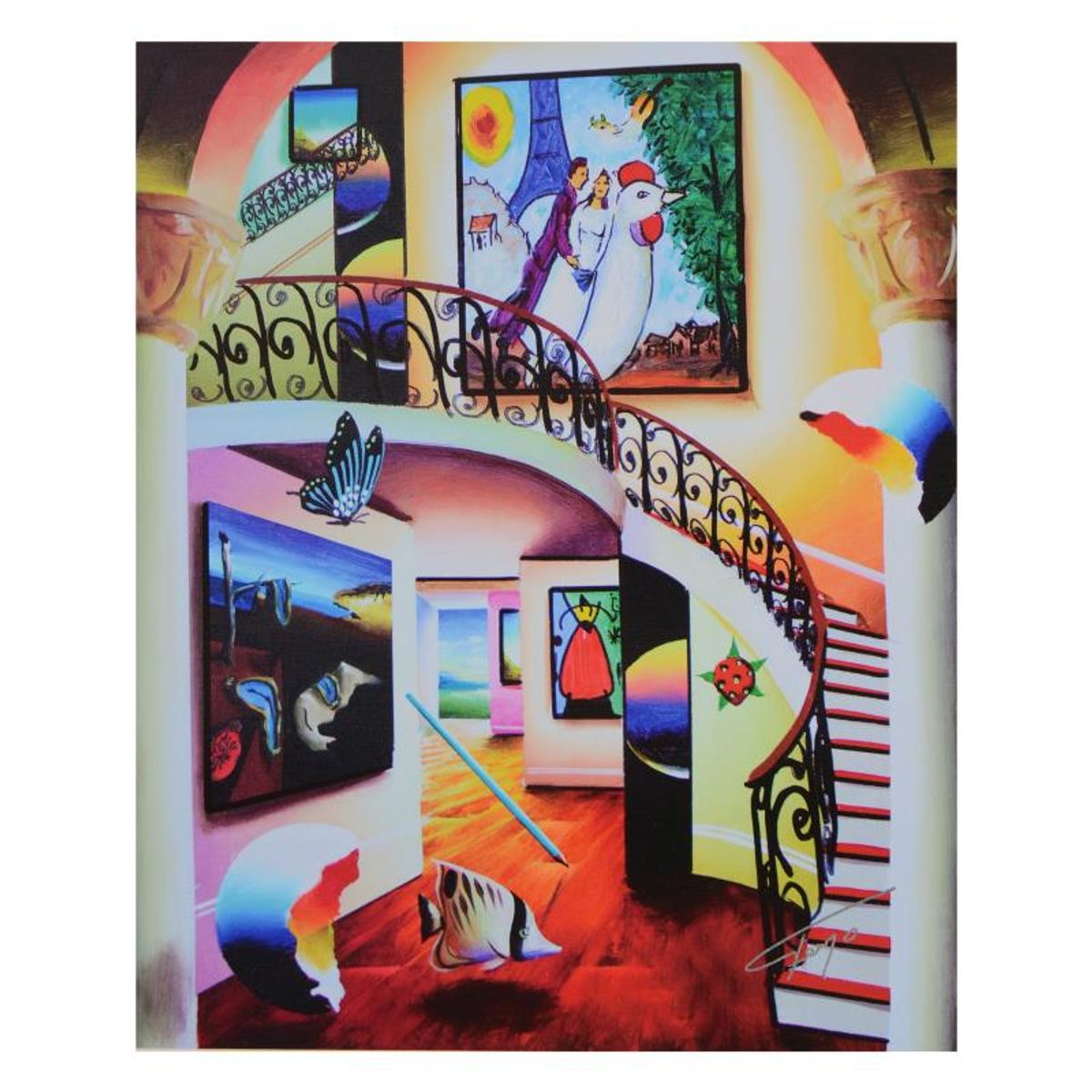 Ferjo, "Majestic Encounter" Limited Edition on Canvas, Numbered and Signed with Letter of Authenticity.