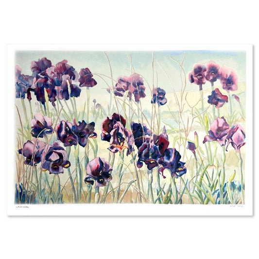 Perla Fox, "Iris" Hand Signed Limited Edition Serigraph with Letter of Authenticity.