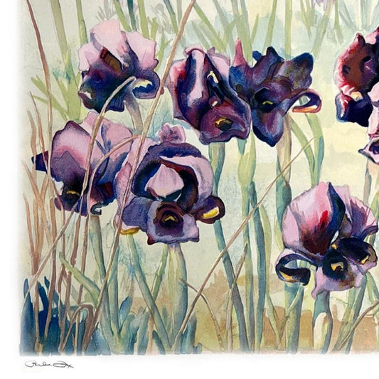 Perla Fox, "Iris" Hand Signed Limited Edition Serigraph with Letter of Authenticity.