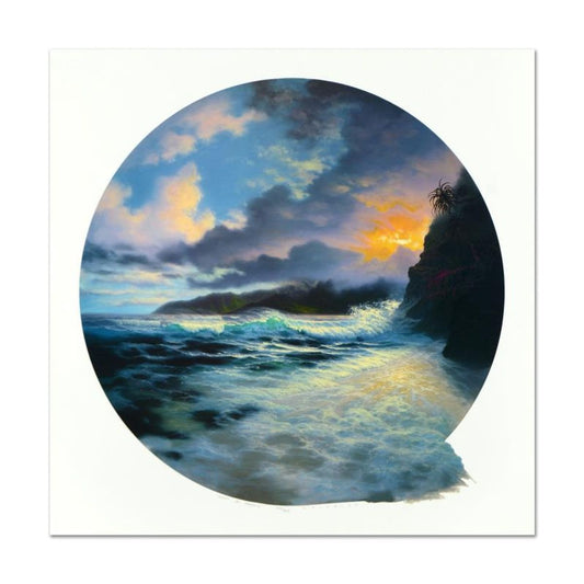 Walfrido, "Swept by Paradise" Limited Edition Mixed Media, Numbered and Hand Signed with Letter of Authenticity.