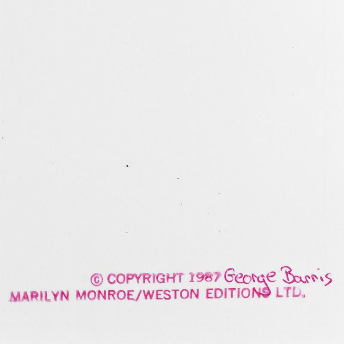 George Barris (1922-2016), "Marilyn Monroe: The Last Shoot" Photograph Printed from the Original Negative, Hand Signed and with Letter of Authenticity