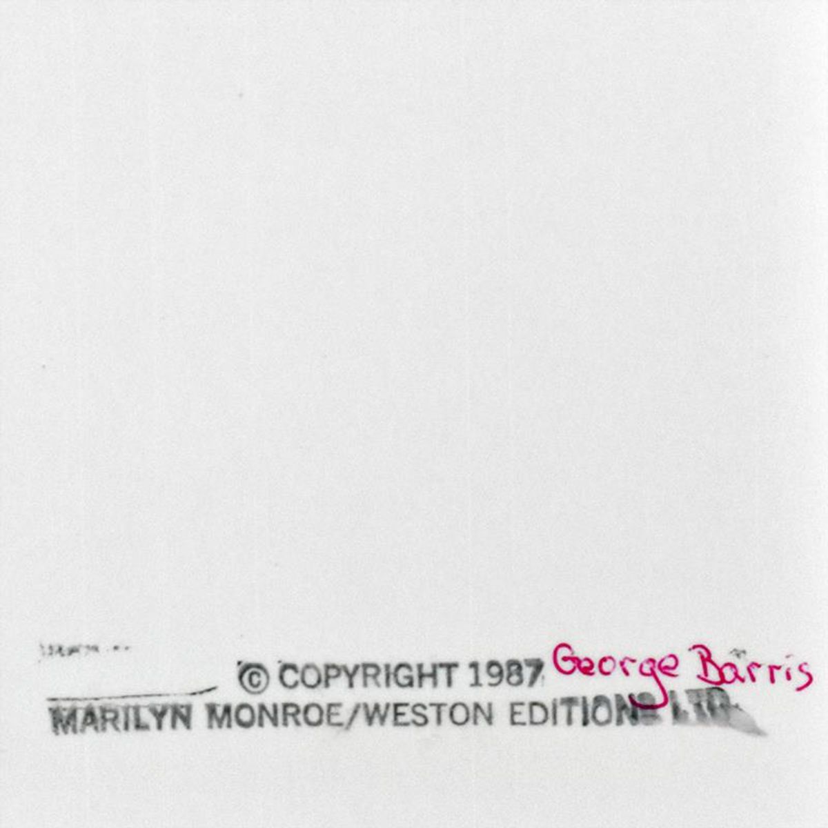 George Barris (1922-2016), "Marilyn Monroe: The Last Shoot" Photograph Printed from the Original Negative, Hand Signed and with Letter of Authenticity