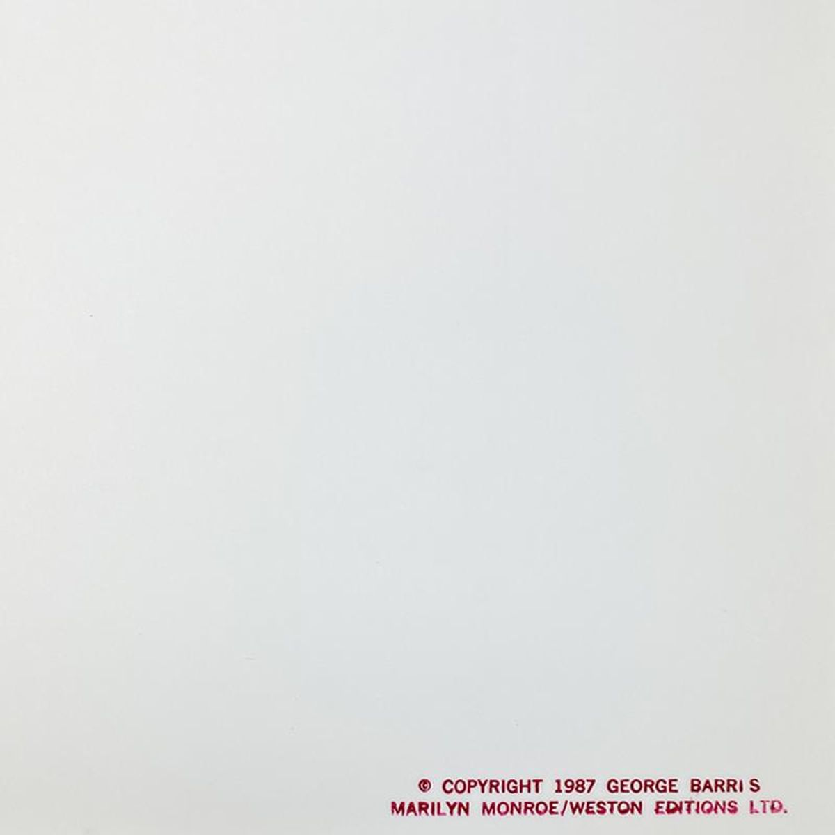 George Barris (1922-2016), "Marilyn Monroe: The Last Shoot" Photograph Printed from the Original Negative, Hand Signed and with Letter of Authenticity