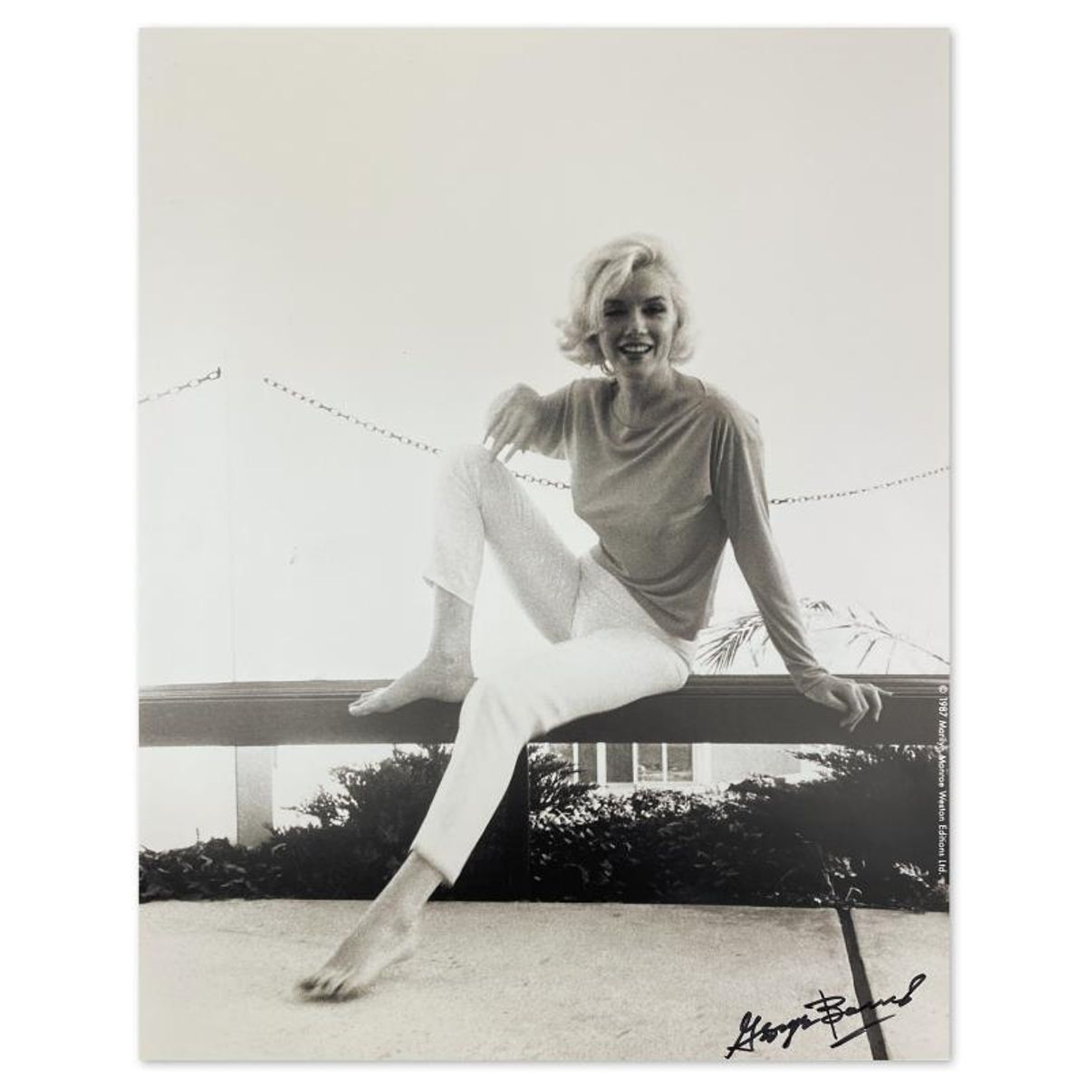 George Barris (1922-2016), "Marilyn Monroe: The Last Shoot" Photograph Printed from the Original Negative, Hand Signed and with Letter of Authenticity