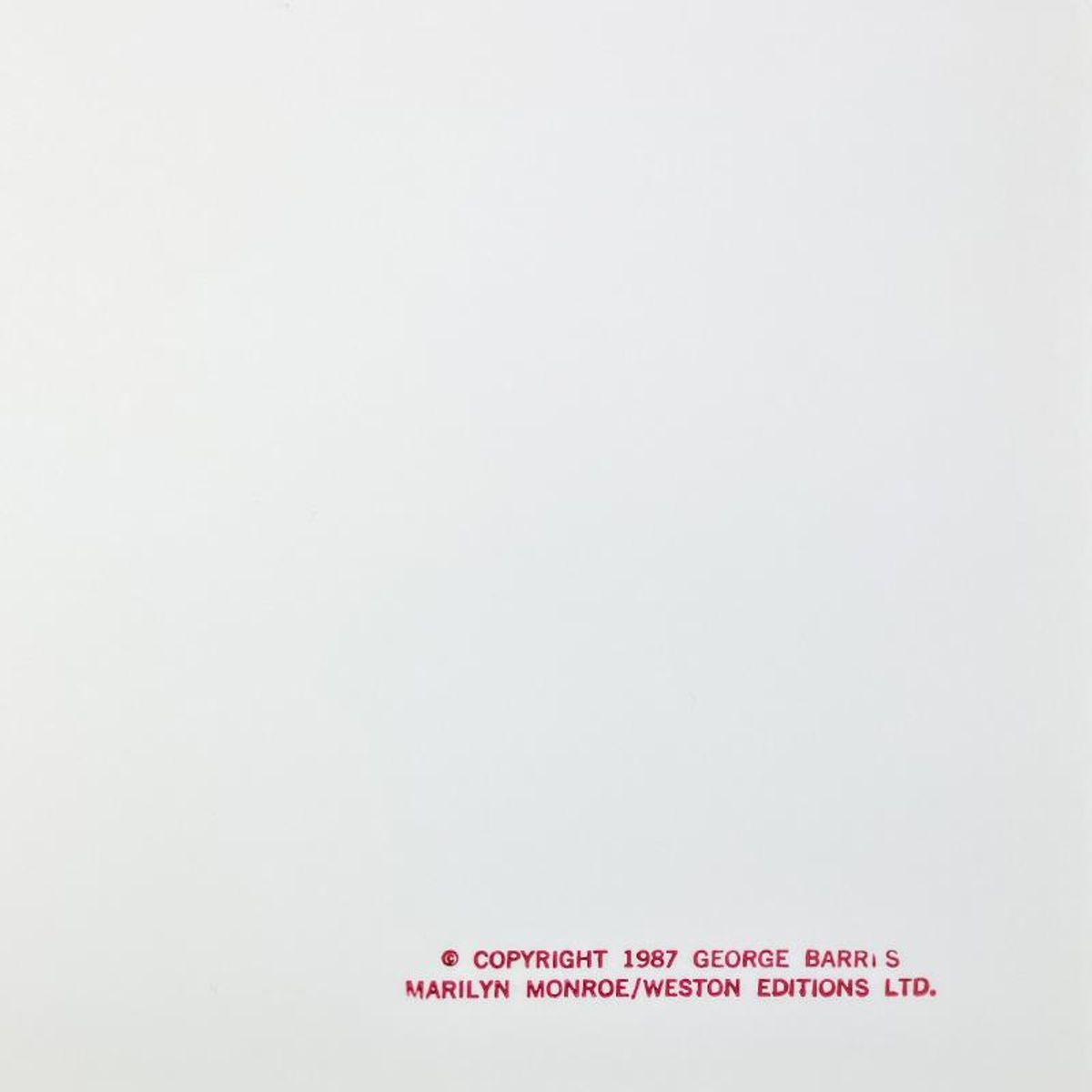 George Barris (1922-2016), "Marilyn Monroe: The Last Shoot" Photograph Printed from the Original Negative, Hand Signed and with Letter of Authenticity