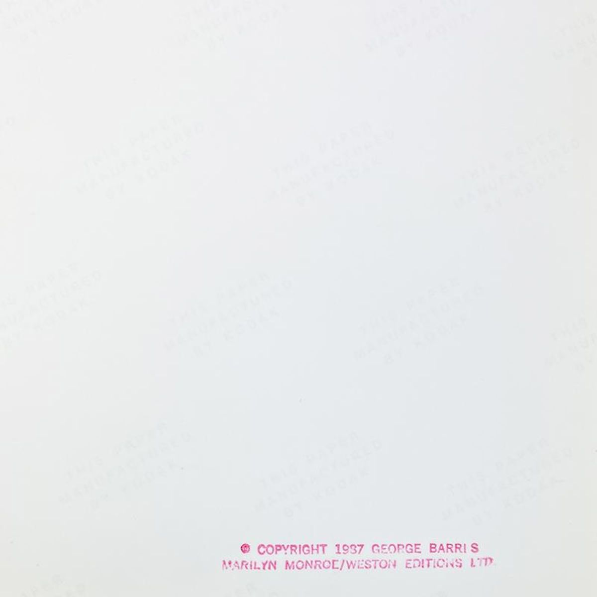 George Barris (1922-2016), "Marilyn Monroe: The Last Shoot" Photograph Printed from the Original Negative, Hand Signed and with Letter of Authenticity