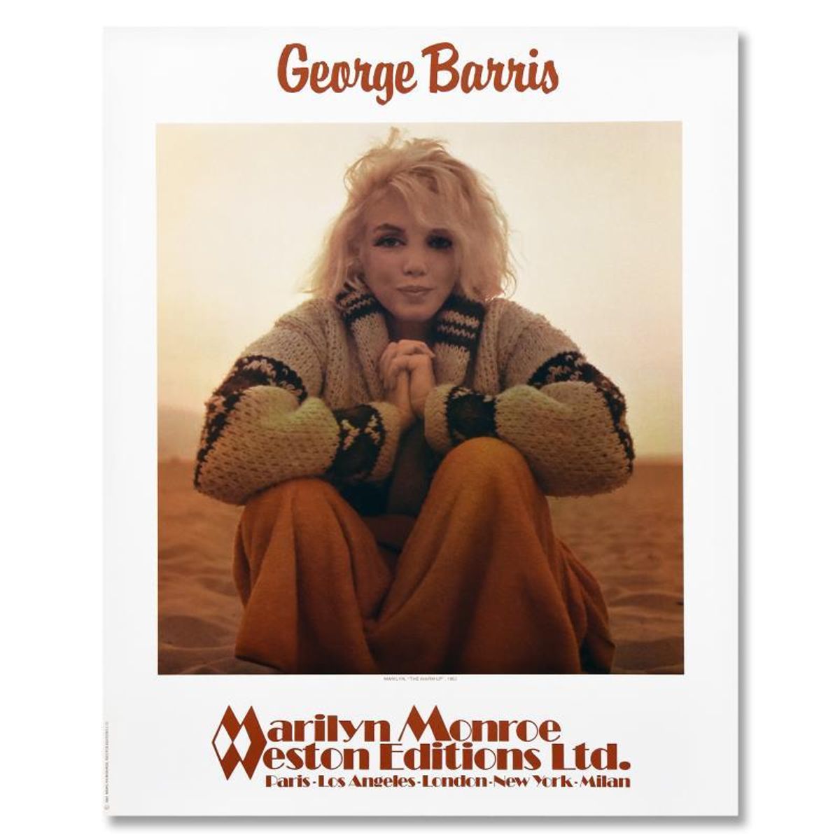 George Barris (1922-2016), "The Warm Up" Poster of Marilyn Monroe from the Edward Weston Collection and Letter of Authenticity