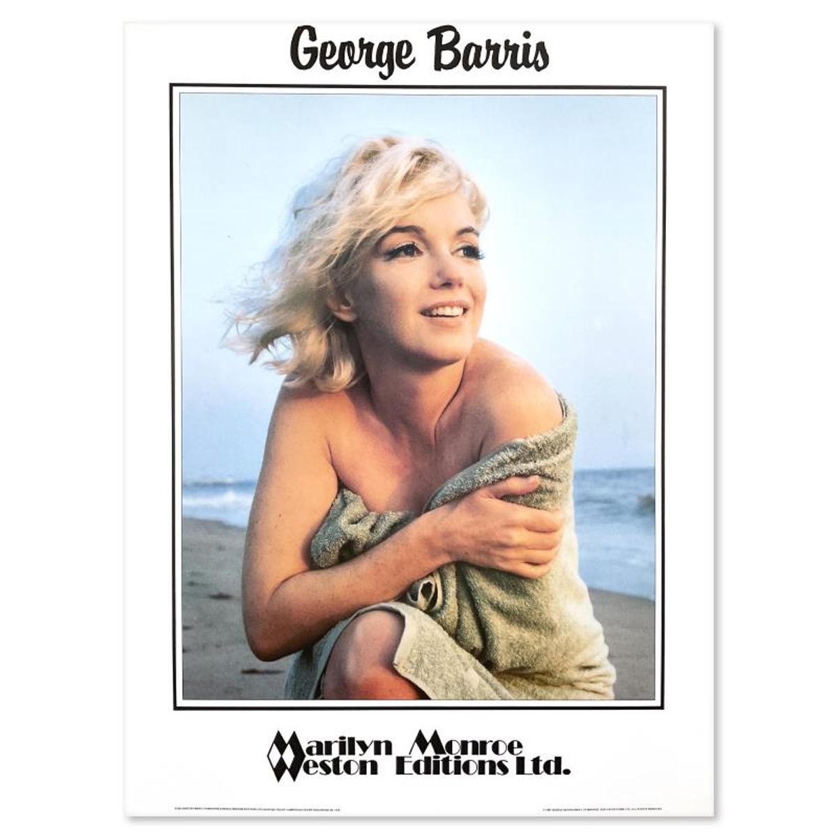 George Barris (1922-2016), "Marilyn Monroe" Poster from Edward Weston Collection with Letter of Authenticity