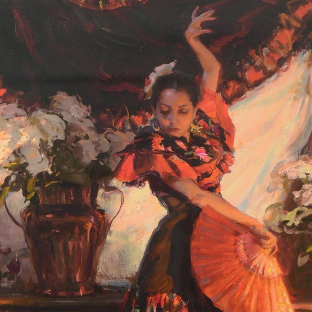 Dan Gerhartz, "Viva Flamenco" Limited Edition on Canvas, Numbered and Hand Signed with Letter of Authenticity.