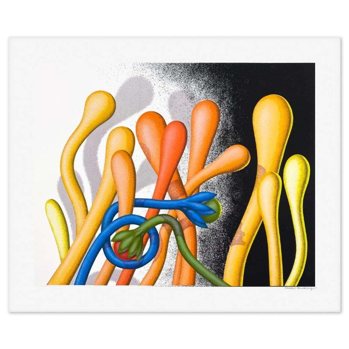 Yankel Ginzburg, "Inner Seascapes" Limited Edition Serigraph, Numbered and Hand Signed with Letter of Authenticity