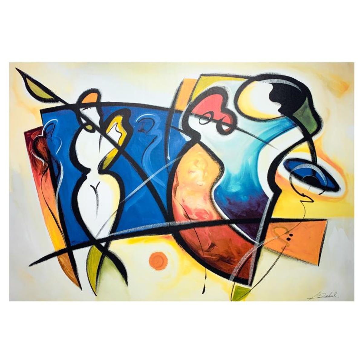 Alfred Gockel, "Beauty in the mirror" Hand Signed Limited Edition on Canvas with Letter of Authenticity.