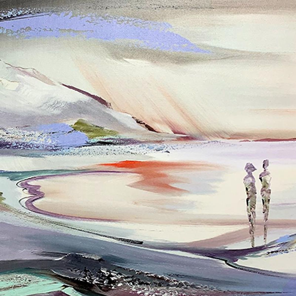 Alfred Gockel, "Seaview" Hand Signed Limited Edition on Canvas with Letter of Authenticity.