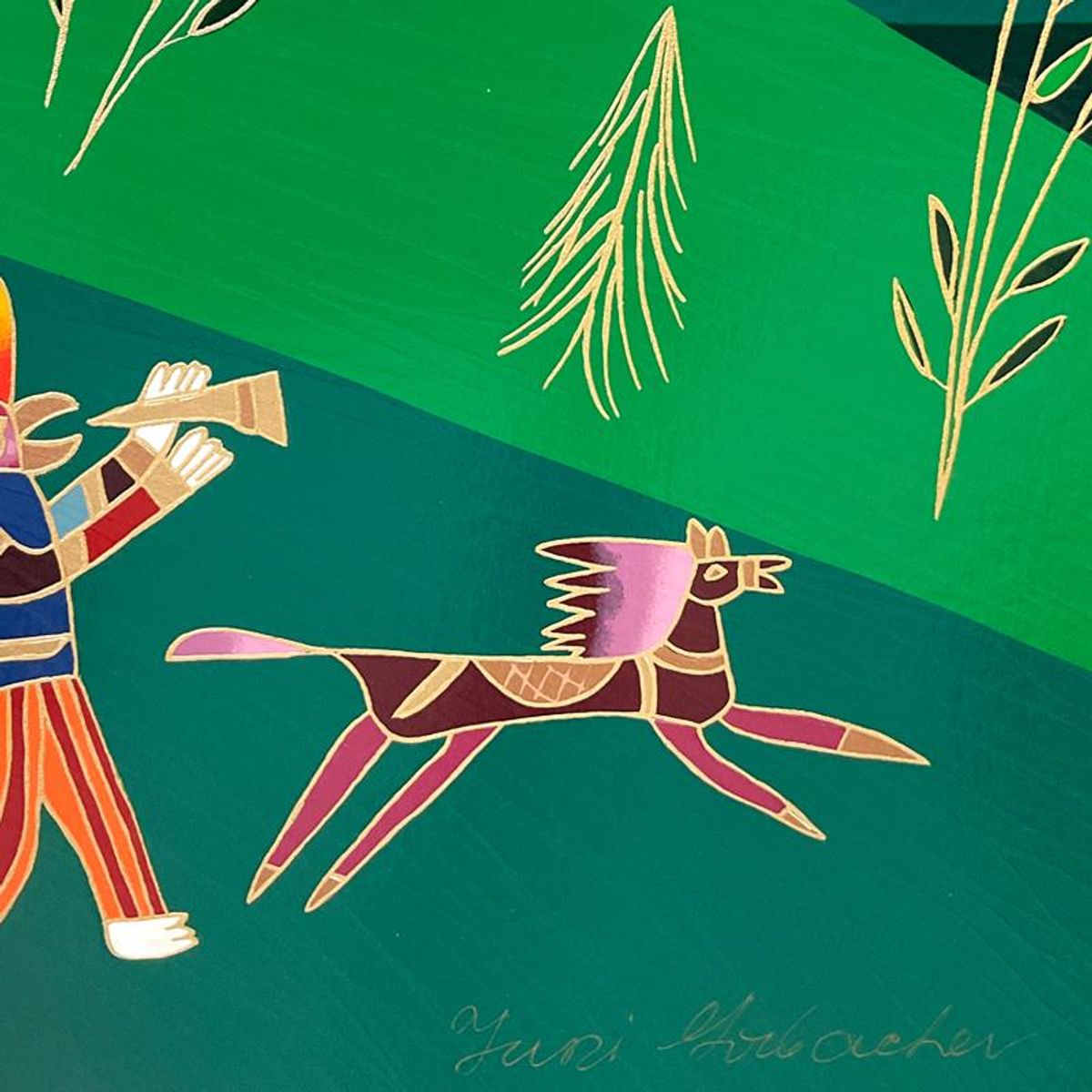 Yuri Gorbachev, "Musicians in Borovici" Hand Signed Serigraph with Letter of Authenticity