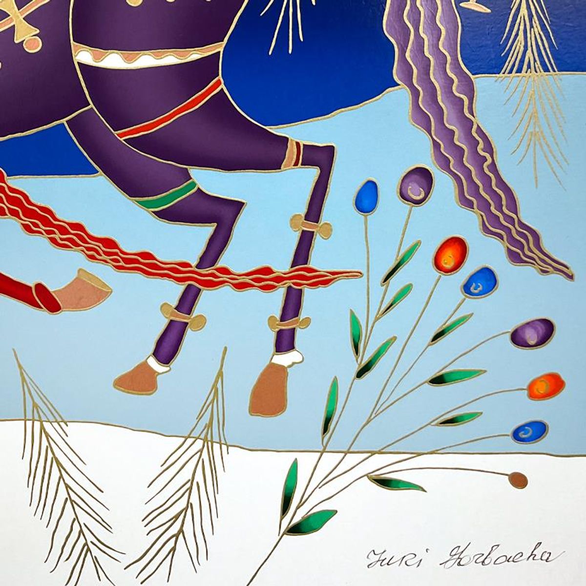 Yuri Gorbachev, "Winter in Borovici" Hand Signed Serigraph with Letter of Authenticity