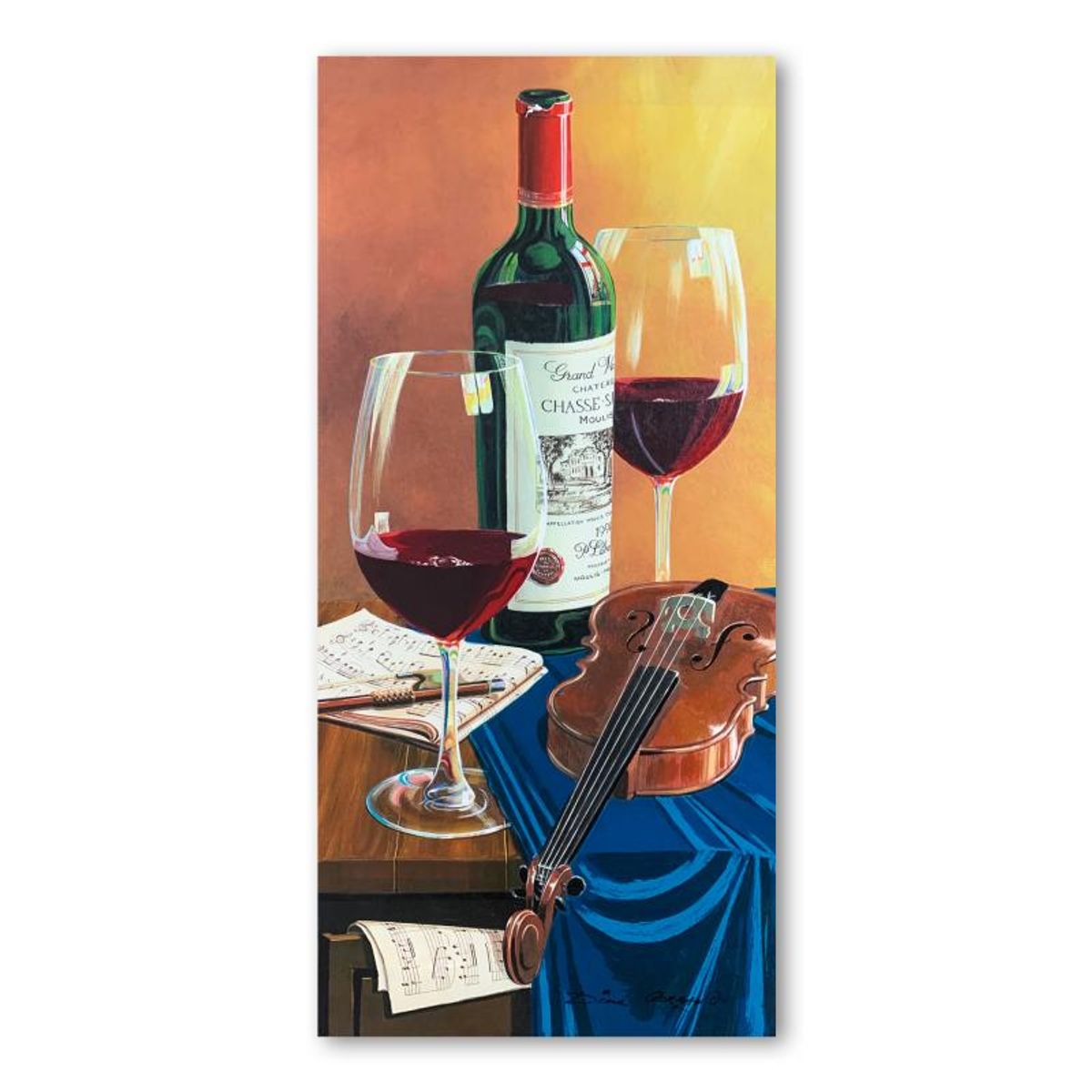 Dima Gorban, "Concert for Two" Hand Signed Limited Edition Serigraph on Paper with Letter of Authenticity.