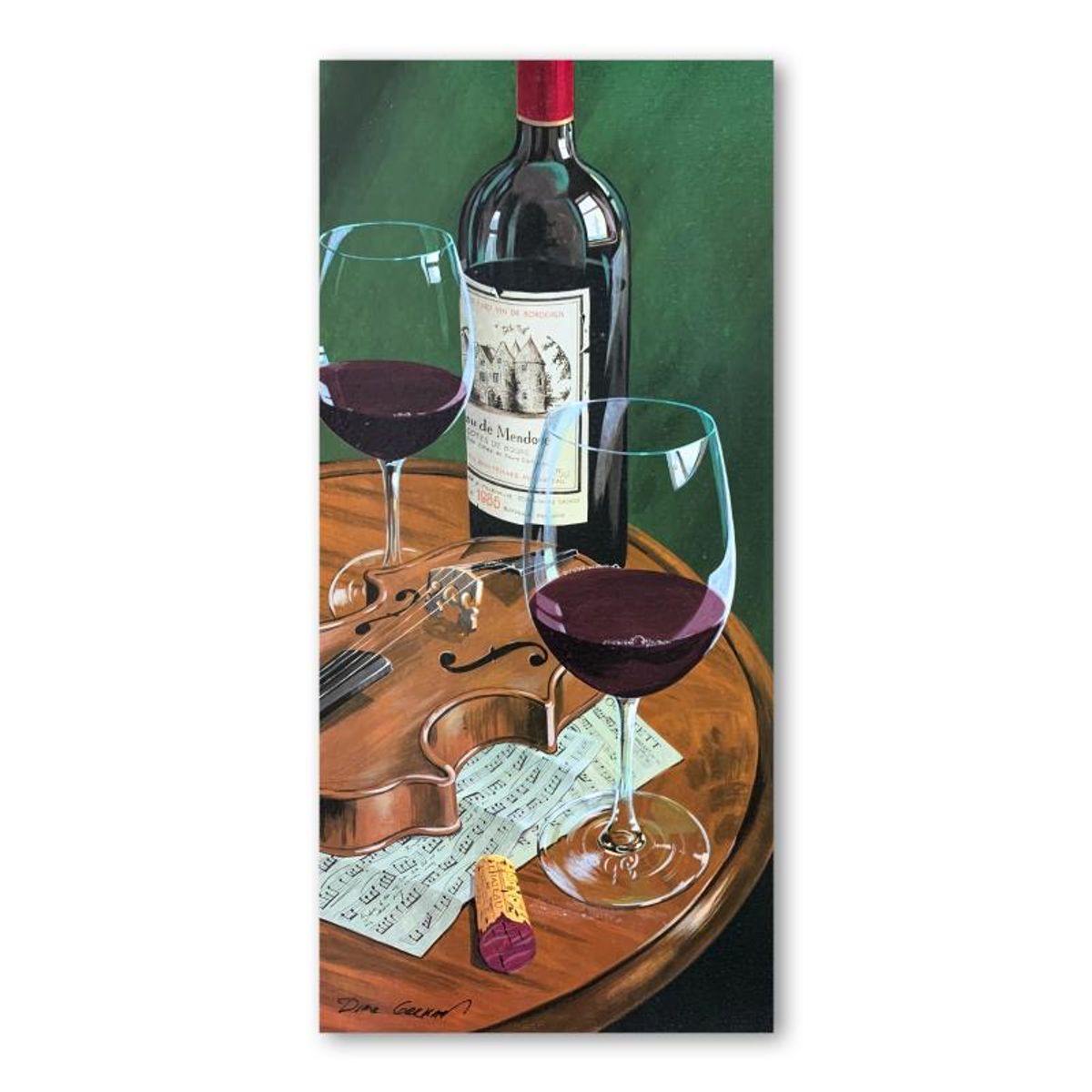 Dima Gorban, "Notes" Hand Signed Limited Edition Serigraph on Paper with Letter of Authenticity.